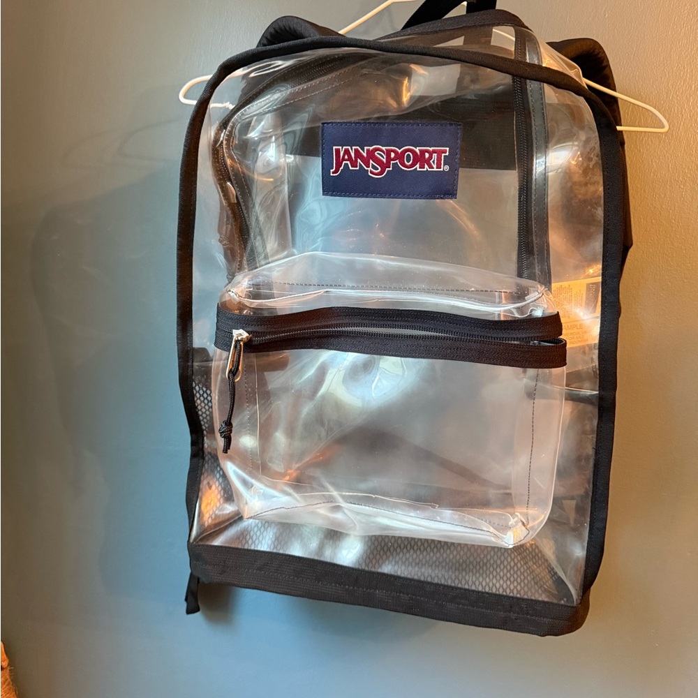 JanSport Clear Black-Trim Backpack